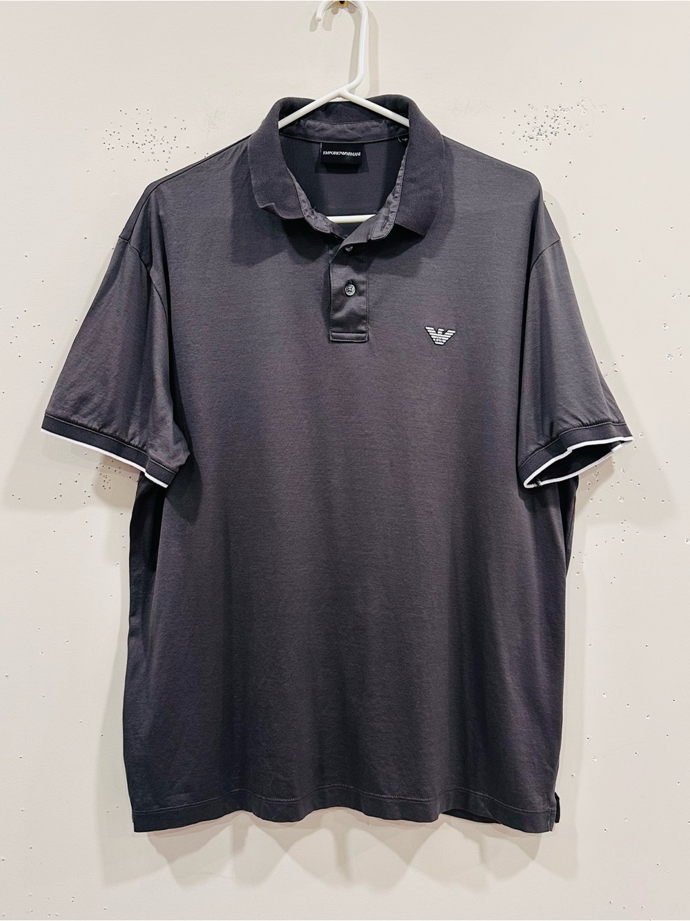 Emporio Armani Men's Polo Shirt Gray Short Sleeve Size XL